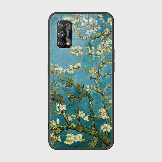 Realme 7 Pro Cover - Floral Series 2 - HQ Ultra Shine Premium Infinity Glass Soft Silicon Borders Case