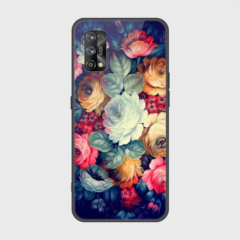 Realme 7 Pro Cover - Floral Series 2 - HQ Ultra Shine Premium Infinity Glass Soft Silicon Borders Case