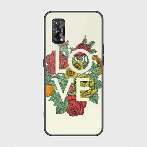 Realme 7 Pro Cover - Floral Series 2 - HQ Ultra Shine Premium Infinity Glass Soft Silicon Borders Case