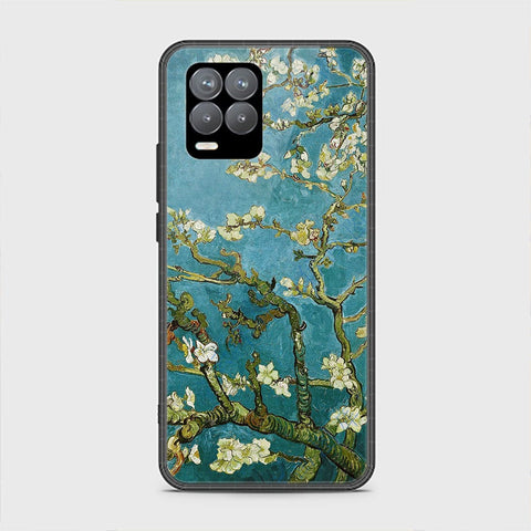 Realme 8 Cover - Floral Series 2 - HQ Ultra Shine Premium Infinity Glass Soft Silicon Borders Case