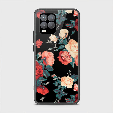 Realme 8 Cover - Floral Series 2 - HQ Ultra Shine Premium Infinity Glass Soft Silicon Borders Case