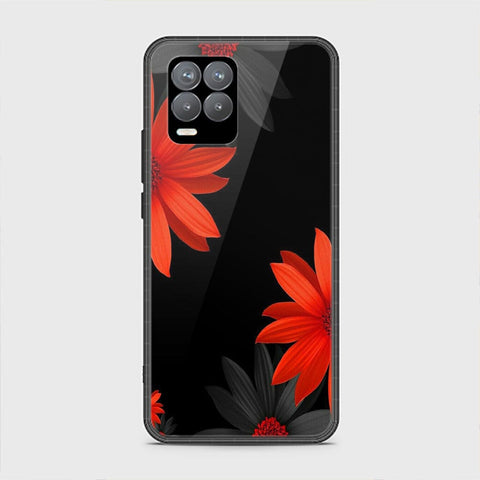 Realme 8 Cover - Floral Series 2 - HQ Ultra Shine Premium Infinity Glass Soft Silicon Borders Case