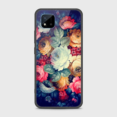 Realme C20A Cover- Floral Series 2 - HQ Ultra Shine Premium Infinity Glass Soft Silicon Borders Case