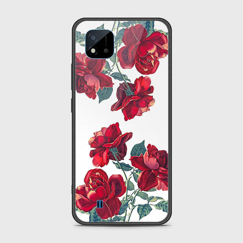 Realme C11 2021 Cover- Floral Series 2 - HQ Ultra Shine Premium Infinity Glass Soft Silicon Borders Case