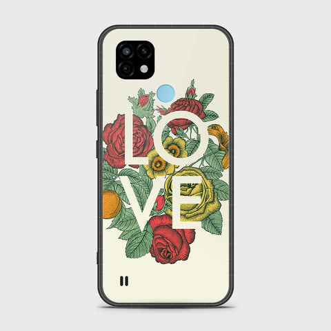 Realme C21 Cover- Floral Series 2 - HQ Premium Shine Durable Shatterproof Case