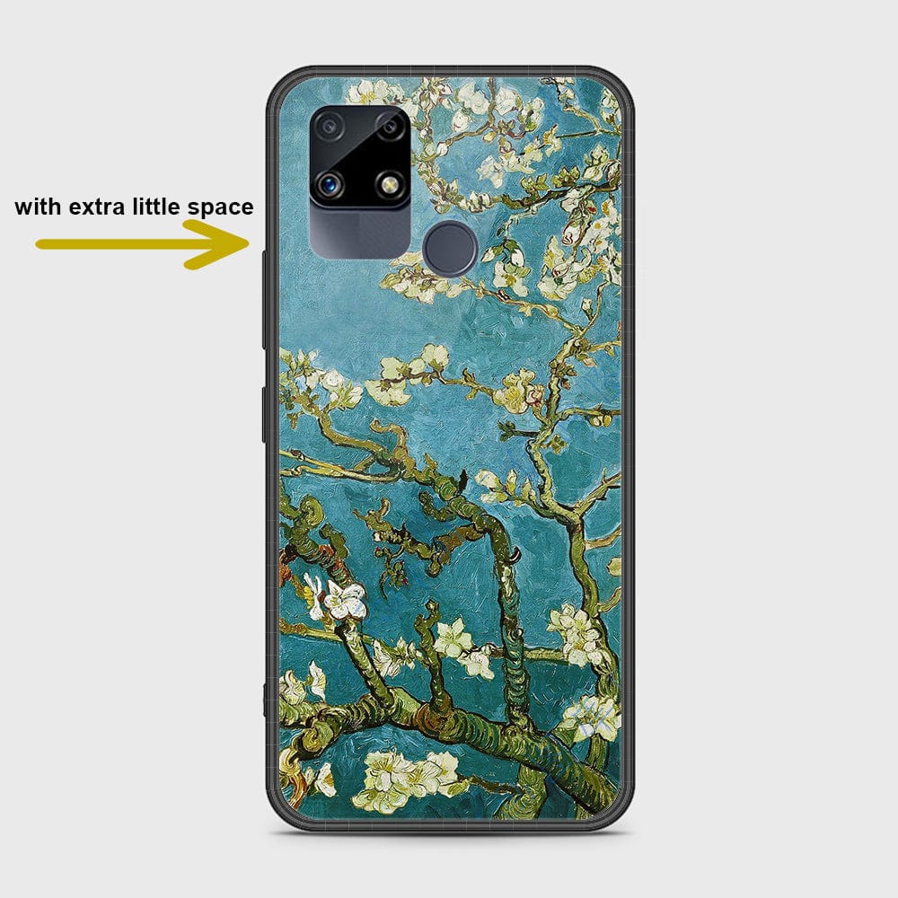 Realme C25 Cover- Floral Series 2 - HQ Ultra Shine Premium Infinity Glass Soft Silicon Borders Case