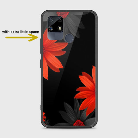 Realme C12 Cover- Floral Series 2 - HQ Ultra Shine Premium Infinity Glass Soft Silicon Borders Case