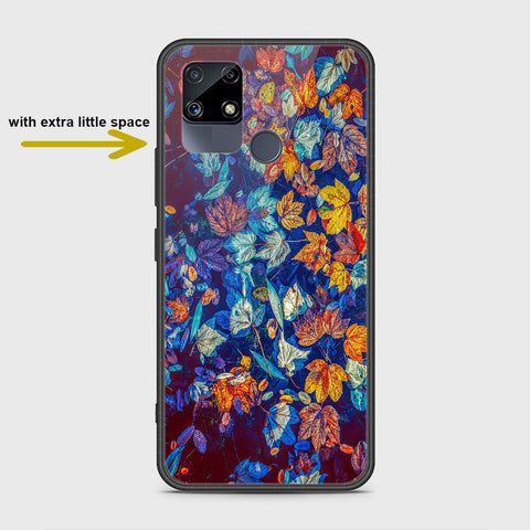 Realme C12 Cover- Floral Series 2 - HQ Ultra Shine Premium Infinity Glass Soft Silicon Borders Case