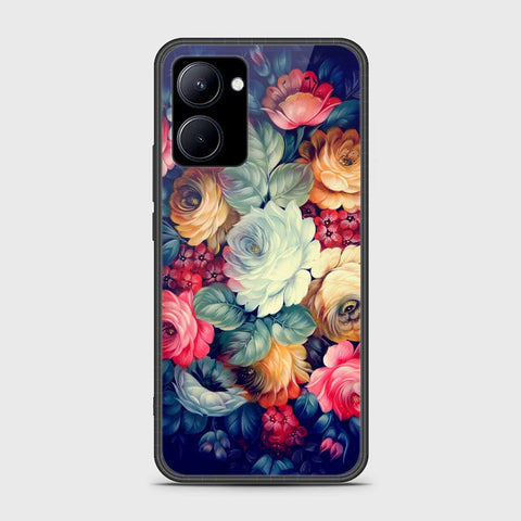 Realme C33 Cover- Floral Series 2 - HQ Ultra Shine Premium Infinity Glass Soft Silicon Borders Case