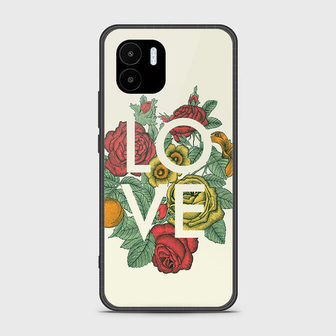 Xiaomi Redmi A1 Cover - Floral Series 2 - HQ Ultra Shine Premium Infinity Glass Soft Silicon Borders Case