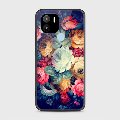 Xiaomi Redmi A1 Plus Cover- Floral Series 2 - HQ Ultra Shine Premium Infinity Glass Soft Silicon Borders Case