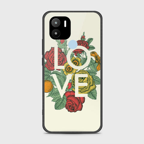 Xiaomi Redmi A1 Plus Cover- Floral Series 2 - HQ Ultra Shine Premium Infinity Glass Soft Silicon Borders Case