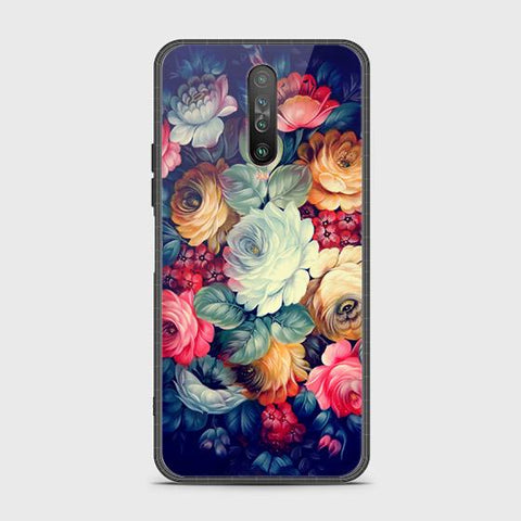Xiaomi Redmi K30 Cover - Floral Series 2 - HQ Ultra Shine Premium Infinity Glass Soft Silicon Borders Case