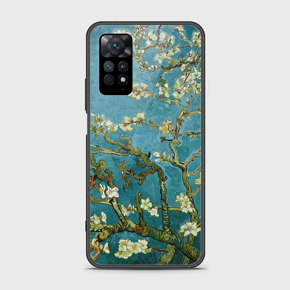 Xiaomi Redmi Note 11 Cover- Floral Series 2 - HQ Ultra Shine Premium Infinity Glass Soft Silicon Borders Case