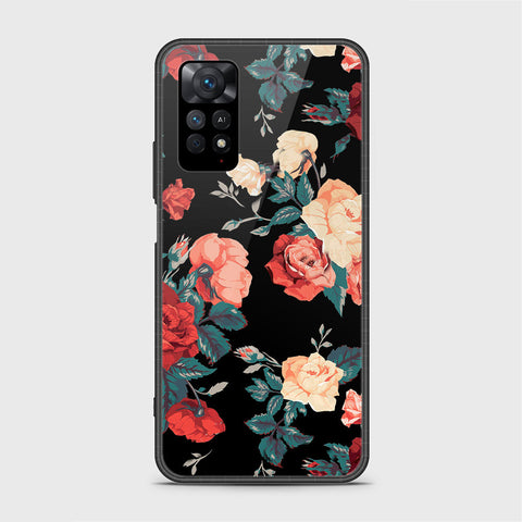 Xiaomi Redmi Note 11 Cover- Floral Series 2 - HQ Ultra Shine Premium Infinity Glass Soft Silicon Borders Case