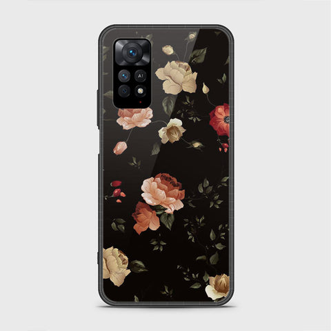 Xiaomi Redmi Note 11 Cover- Floral Series 2 - HQ Ultra Shine Premium Infinity Glass Soft Silicon Borders Case