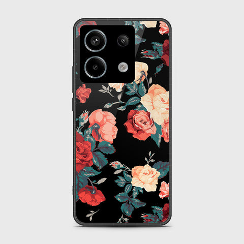 Xiaomi Redmi Note 13 Cover- Floral Series 2 - HQ Ultra Shine Premium Infinity Glass Soft Silicon Borders Case