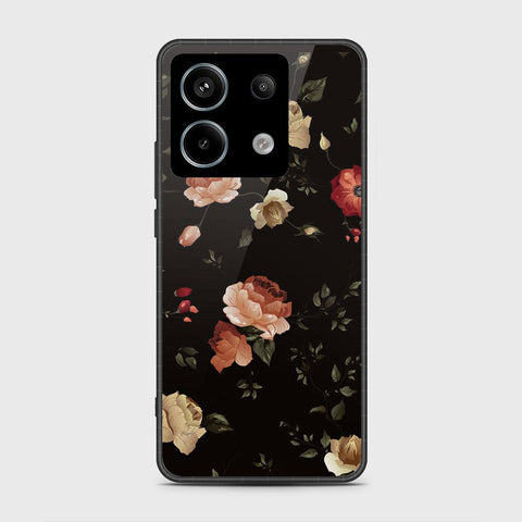 Xiaomi Redmi Note 13 Cover- Floral Series 2 - HQ Ultra Shine Premium Infinity Glass Soft Silicon Borders Case