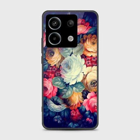 Xiaomi Redmi Note 13 Cover- Floral Series 2 - HQ Ultra Shine Premium Infinity Glass Soft Silicon Borders Case