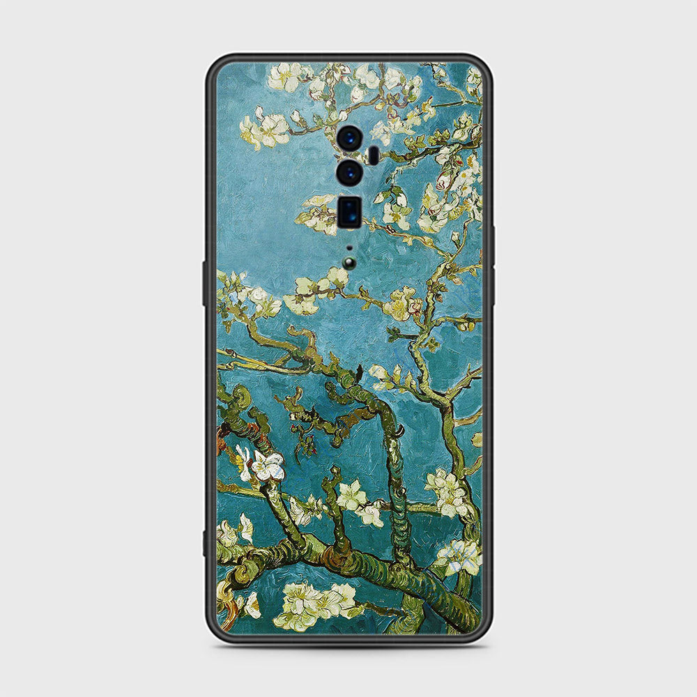 Oppo Reno 10x Zoom Cover- Floral Series 2 - HQ Ultra Shine Premium Infinity Glass Soft Silicon Borders Case