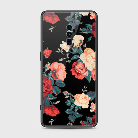 Oppo Reno 10x Zoom Cover- Floral Series 2 - HQ Ultra Shine Premium Infinity Glass Soft Silicon Borders Case