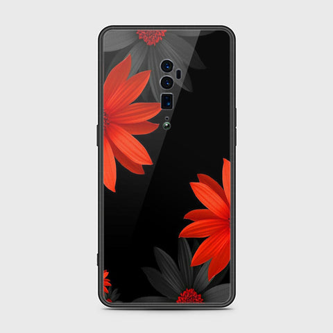 Oppo Reno 10x Zoom Cover- Floral Series 2 - HQ Ultra Shine Premium Infinity Glass Soft Silicon Borders Case