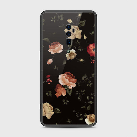 Oppo Reno 10x Zoom Cover- Floral Series 2 - HQ Ultra Shine Premium Infinity Glass Soft Silicon Borders Case