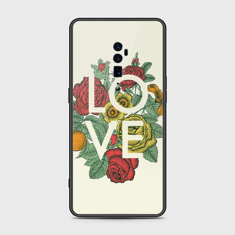 Oppo Reno 10x Zoom Cover- Floral Series 2 - HQ Ultra Shine Premium Infinity Glass Soft Silicon Borders Case