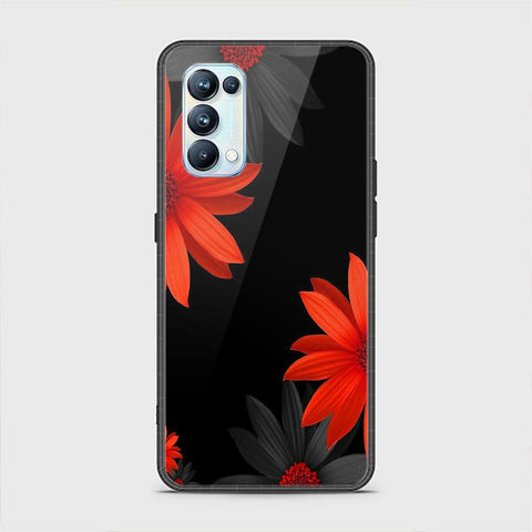 Oppo Reno 5 Pro 5G Cover - Floral Series 2 - HQ Ultra Shine Premium Infinity Glass Soft Silicon Borders Case