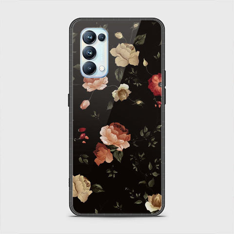 Oppo Reno 5 Pro 5G Cover - Floral Series 2 - HQ Ultra Shine Premium Infinity Glass Soft Silicon Borders Case