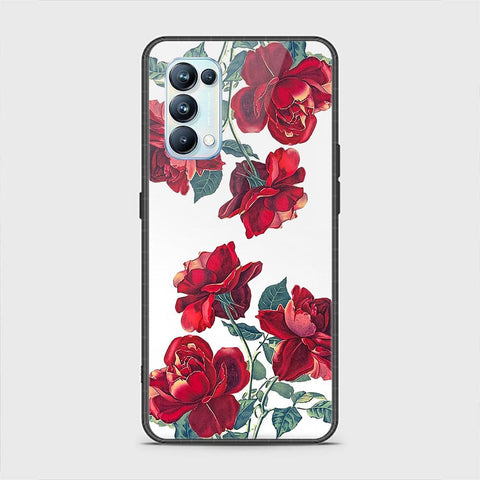 Oppo Reno 5 Pro 5G Cover - Floral Series 2 - HQ Ultra Shine Premium Infinity Glass Soft Silicon Borders Case