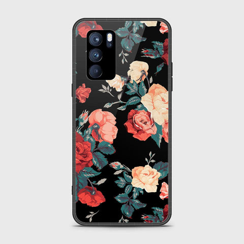 Oppo Reno 6 Pro 5G Cover - Floral Series 2 - HQ Ultra Shine Premium Infinity Glass Soft Silicon Borders Case