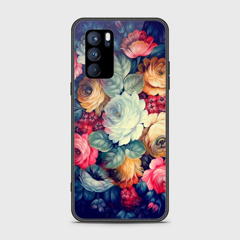 Oppo Reno 6 Pro 5G Cover - Floral Series 2 - HQ Ultra Shine Premium Infinity Glass Soft Silicon Borders Case