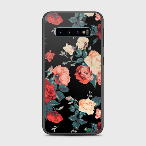 Samsung Galaxy S10 5G Cover- Floral Series 2 - HQ Ultra Shine Premium Infinity Glass Soft Silicon Borders Case