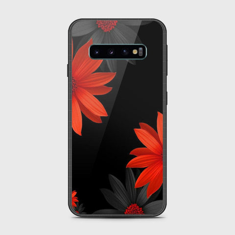 Samsung Galaxy S10 5G Cover- Floral Series 2 - HQ Ultra Shine Premium Infinity Glass Soft Silicon Borders Case