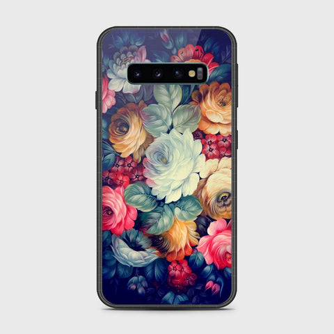Samsung Galaxy S10 5G Cover- Floral Series 2 - HQ Ultra Shine Premium Infinity Glass Soft Silicon Borders Case