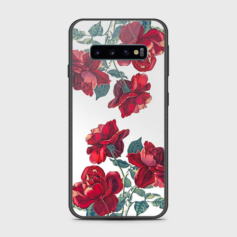 Samsung Galaxy S10 5G Cover- Floral Series 2 - HQ Ultra Shine Premium Infinity Glass Soft Silicon Borders Case