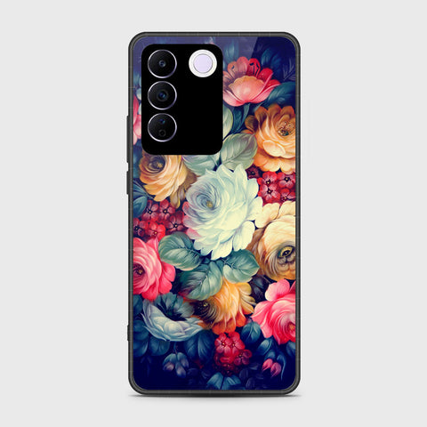 Vivo S16e Cover- Floral Series 2 - HQ Ultra Shine Premium Infinity Glass Soft Silicon Borders Case