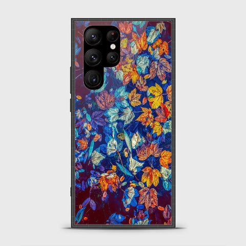Samsung Galaxy S23 Ultra 5G Cover- Floral Series 2 - HQ Ultra Shine Premium Infinity Glass Soft Silicon Borders Case