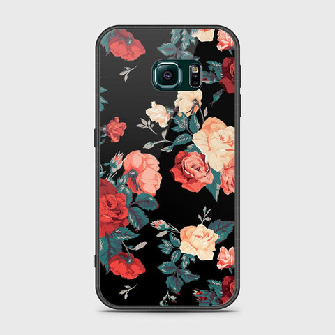 Samsung Galaxy S6 Edge Plus Cover- Floral Series 2 - HQ Ultra Shine Premium Infinity Glass Soft Silicon Borders Case