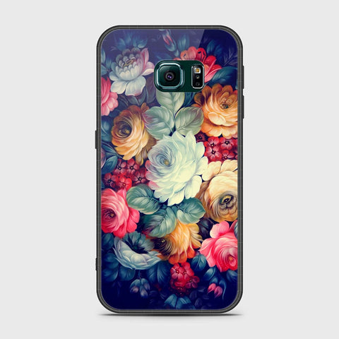 Samsung Galaxy S6 Edge Plus Cover- Floral Series 2 - HQ Ultra Shine Premium Infinity Glass Soft Silicon Borders Case