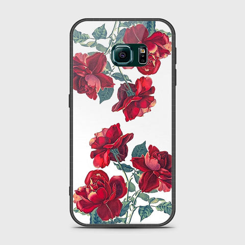 Samsung Galaxy S6 Edge Plus Cover- Floral Series 2 - HQ Ultra Shine Premium Infinity Glass Soft Silicon Borders Case