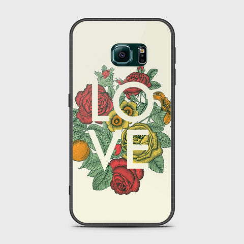 Samsung Galaxy S6 Edge Plus Cover- Floral Series 2 - HQ Ultra Shine Premium Infinity Glass Soft Silicon Borders Case