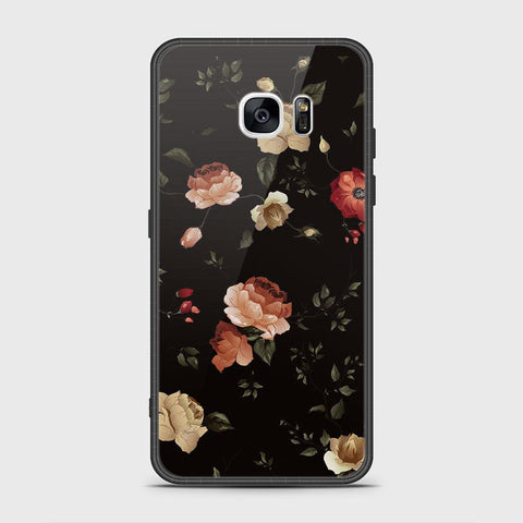 Samsung Galaxy S7 Edge Cover- Floral Series 2 - HQ Ultra Shine Premium Infinity Glass Soft Silicon Borders Case