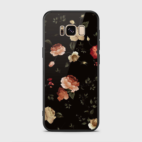 Samsung Galaxy S8 Cover- Floral Series 2 - HQ Ultra Shine Premium Infinity Glass Soft Silicon Borders Case