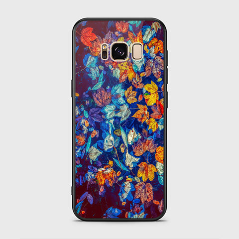 Samsung Galaxy S8 Cover- Floral Series 2 - HQ Ultra Shine Premium Infinity Glass Soft Silicon Borders Case