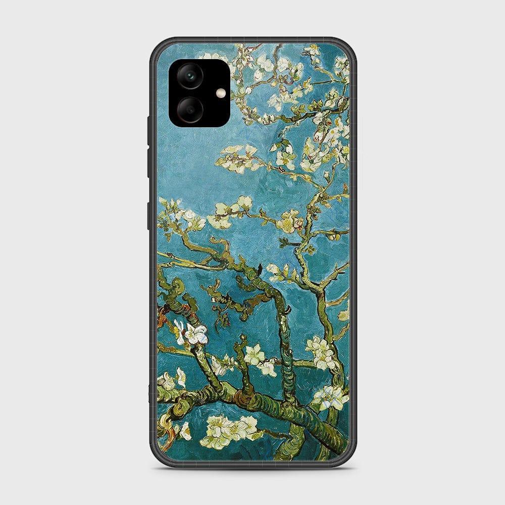 Samsung Galaxy A04 Cover- Floral Series 2 - HQ Ultra Shine Premium Infinity Glass Soft Silicon Borders Case