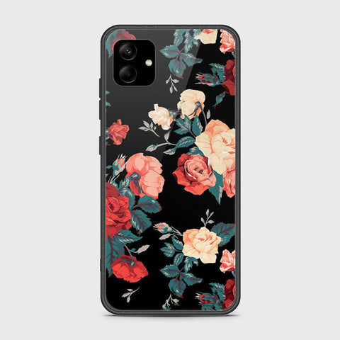 Samsung Galaxy A04 Cover- Floral Series 2 - HQ Ultra Shine Premium Infinity Glass Soft Silicon Borders Case