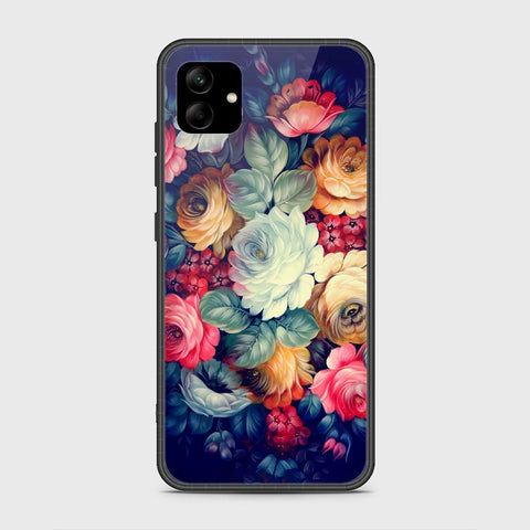 Samsung Galaxy A04 Cover- Floral Series 2 - HQ Ultra Shine Premium Infinity Glass Soft Silicon Borders Case