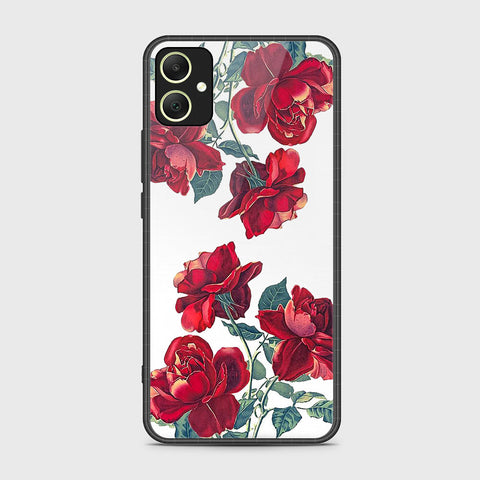 Samsung Galaxy A05 Cover- Floral Series 2 - HQ Ultra Shine Premium Infinity Glass Soft Silicon Borders Case